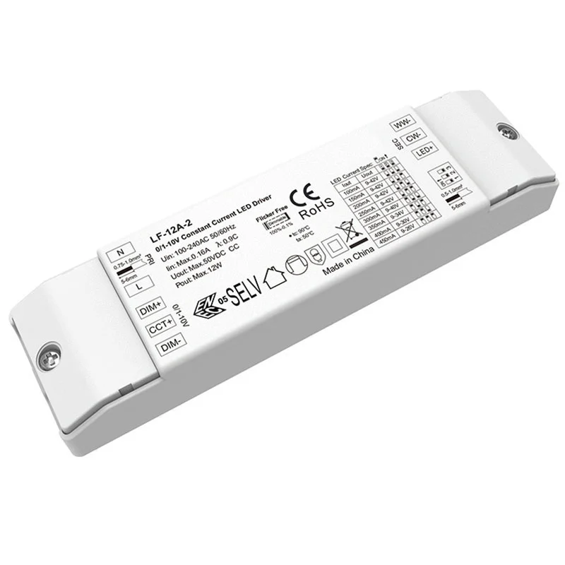 12W konstantse vooluga 0-10V CCT hämardatav LED-draiver