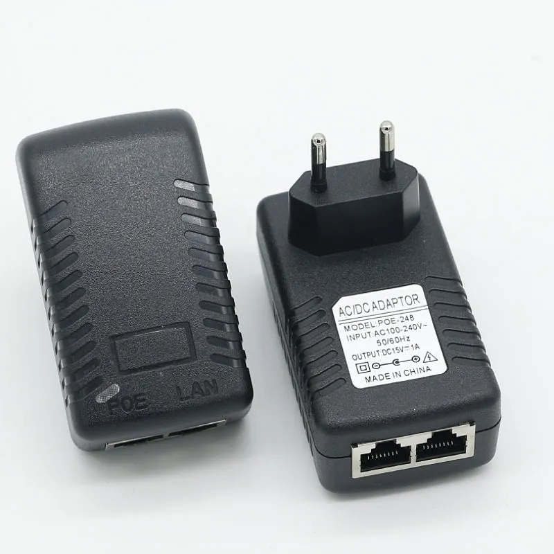 15 V 1A seinakinnitusega Euro Plug Etherneti POE pihusti