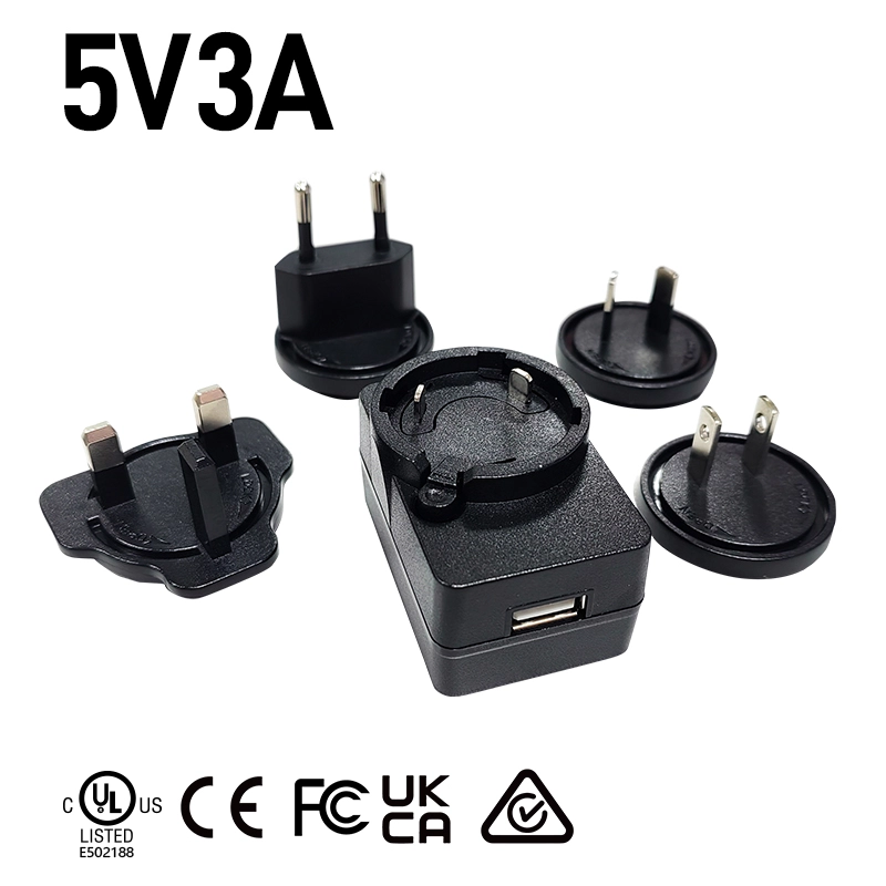 5V 3A vahetatav USB-laadija