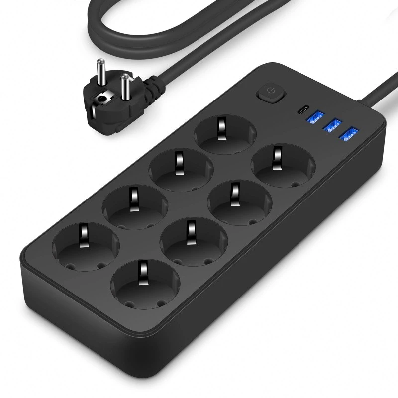 8 pistikupesa EU Plug Power Strip
