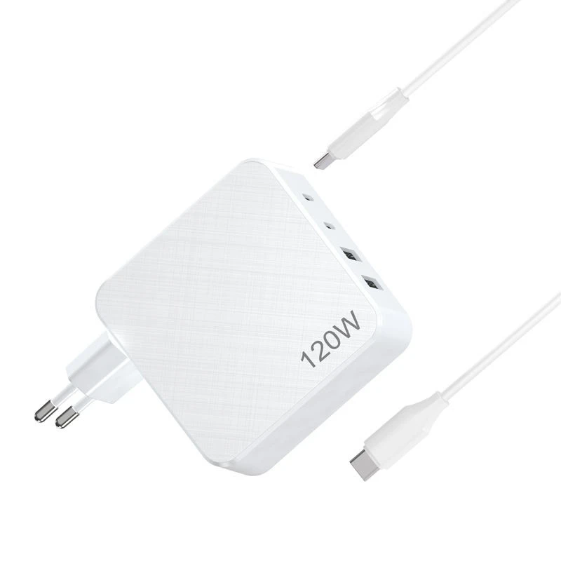 Sülearvuti mitme pordiga seinalaadija 120 W GaN USB C laadija