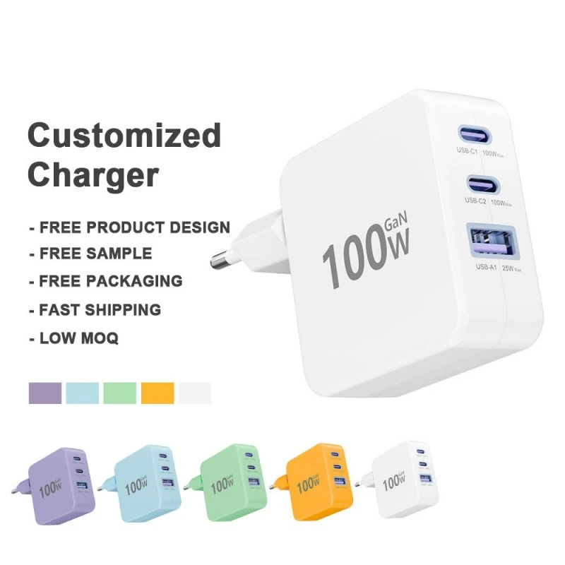 PD 3.0 100W C-tüüpi kiirlaadija UK USA AU EL-iga ühilduv seinalaadija
